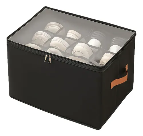 Organizadora Capa Transparente Sapato 12 Vertical Colmeias Preto