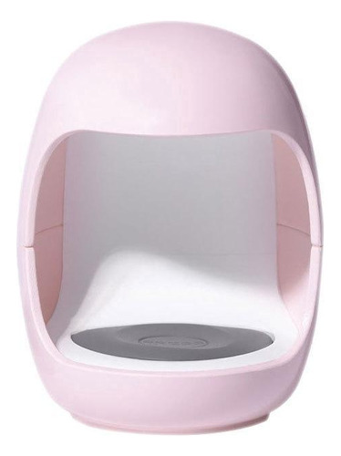 Mini Cabine Secador Unha Portátil Rosa Com Led Uv