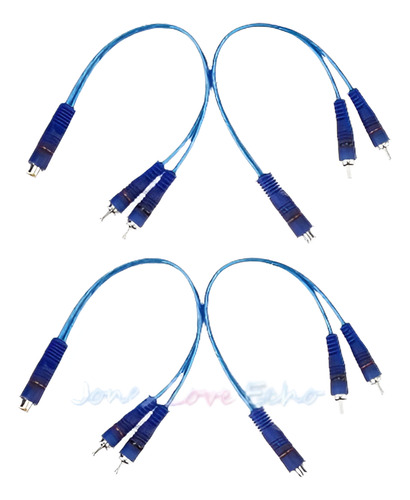 4 X 3,5 Mm Rca Cable De Audio Y Adaptador Divisor 1 Hembra A