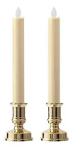 Comprar Velas Luces Led Con Candelabro Navidad Decoracion 25cm