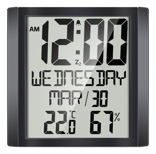 Reloj De Pared Digital Con Termo-higrómetro.. 6'' Gran Panta