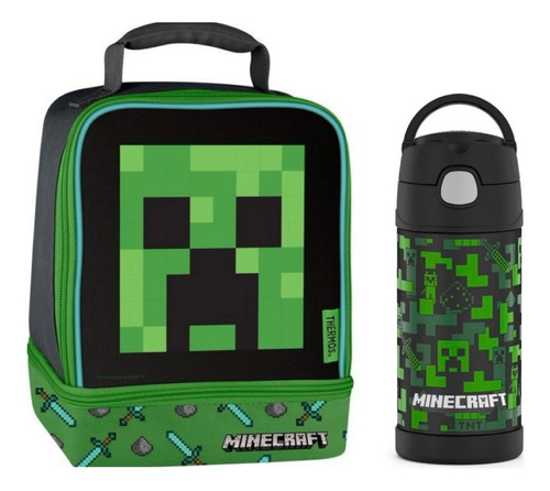 Minecraft Set De Lonchera Térmica Y Termo Marca Thermos