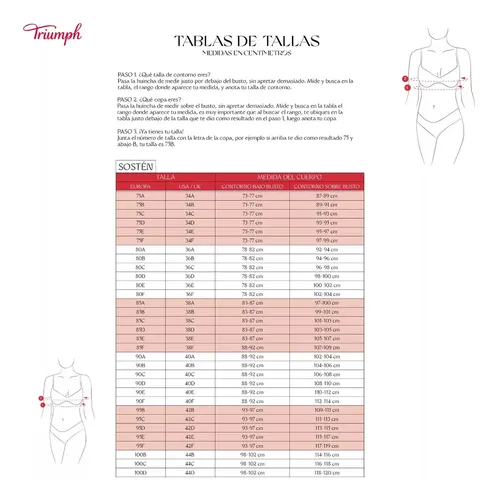 Calcular talla sujetador triumph hotsell