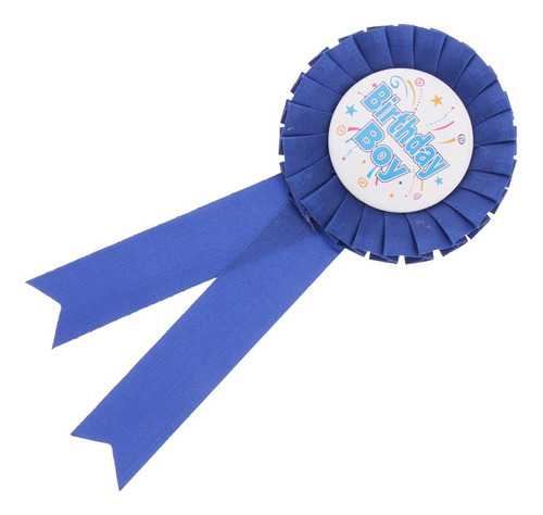 Insignia Azul Birthday Boy Para Cumpleaños Rosette