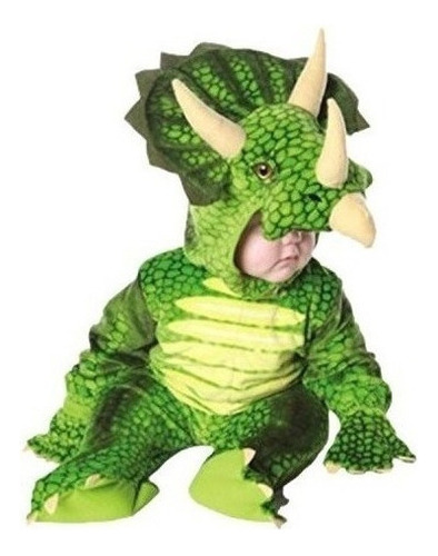 Traje Infantil Cosplay De Dinosaurio Bebé Triceratops Verde