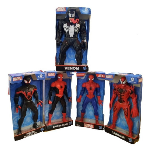 Set Figuras De Acción Spider-man Venom Carnage Miles Morales