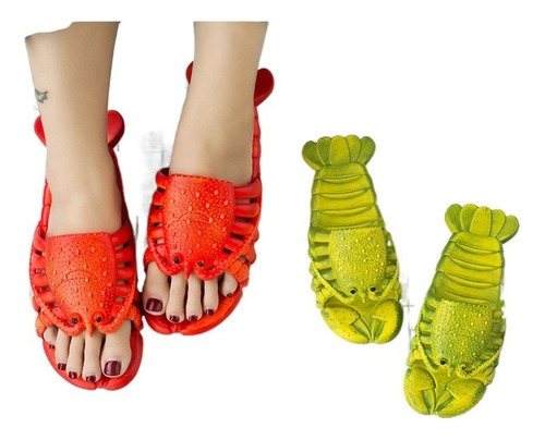U Sandalias De Playa Con Langosta Sandalias De Verano Unisex