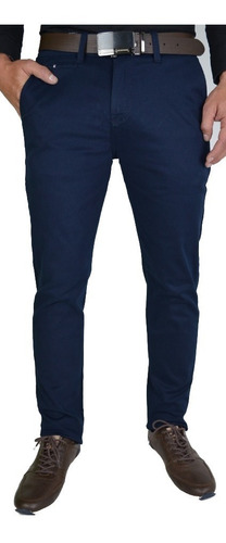 Prom. X 3 Pantalones En Dril Elastico Para Hombre