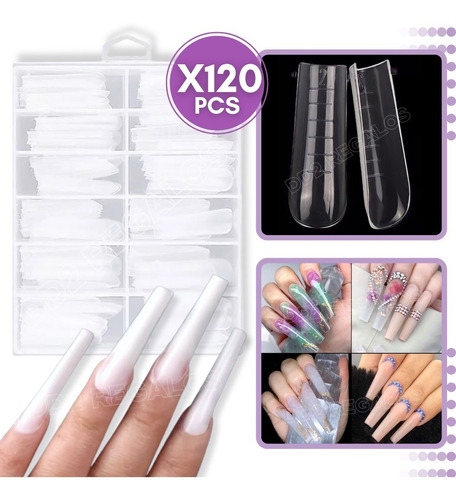 Cápsula Moldes Sistema Dual Coffin X120u Uñas Esculpidas