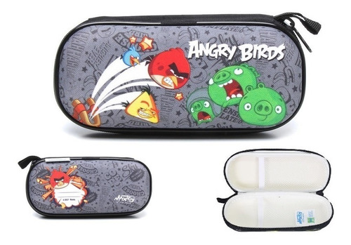 Estojo Escolar Maxtoy Angry Birds Diplomata 2 Compartimentos