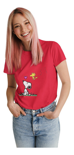 Polera Snoopy Charlie Brown Perrito Algodon Estampado