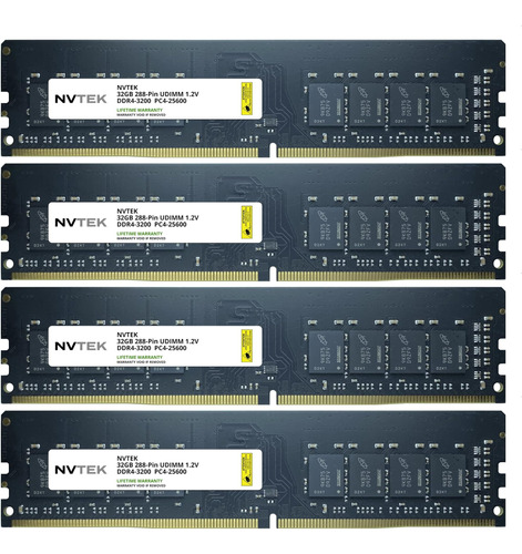 Actualización Memoria Pc Escritorio Nvtek 128 Gb (4 X 32 Gb)