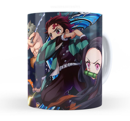 Imagem 2 de 3 de Caneca De Ceramica Kimetsu No Yaiba 325 Ml