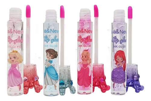 4 Lip Gloss 24k Gold Espelhado Ln02434 Lua E Neve Atacado