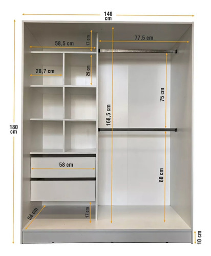Placard - Vestidor Blanco