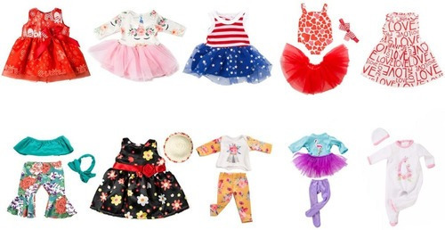Kit 10 Conjuntos Boneca American Girl Reborn Our Generation