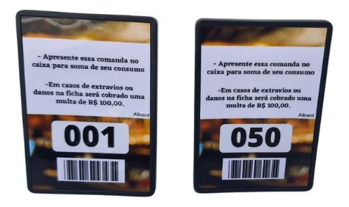 100un Comanda Eletrônica 9,6x6,8 Pronta Sem Personalizar