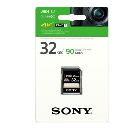 Sony  Tarjeta De Memoria Sdhc Clase 10 Uhs-1 32gb 90mb/s