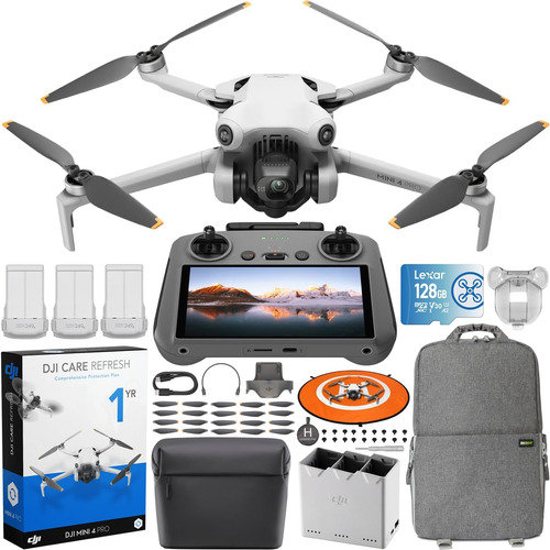 Drone Dji Mini 4 Pro_combo Rc 2 Remoto Plegable Con Pantalla