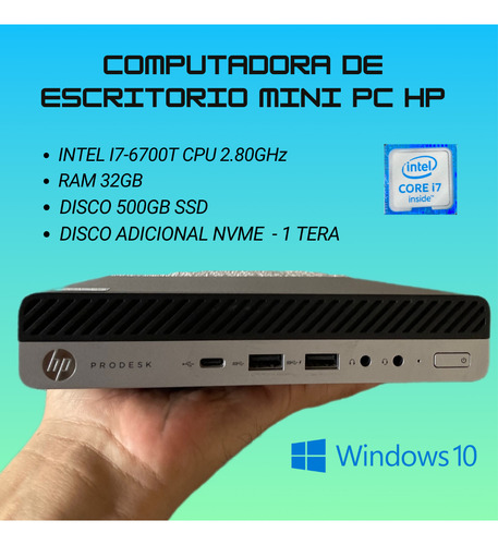 Mini Pc Cpu I7 Computador Hp Prodesk 600 G3 (Usado)