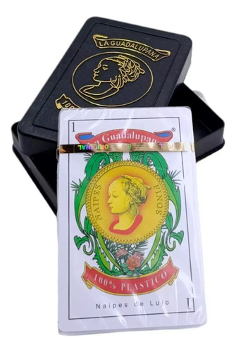 6 Baraja Española Guadalupana Lujo 100 % Plástico 40 Cartas Plastificada