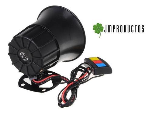 Imagen 4 de 5 de Sirena 3 Sonidos Tono De Alarma Y Sirena De 12v 30w