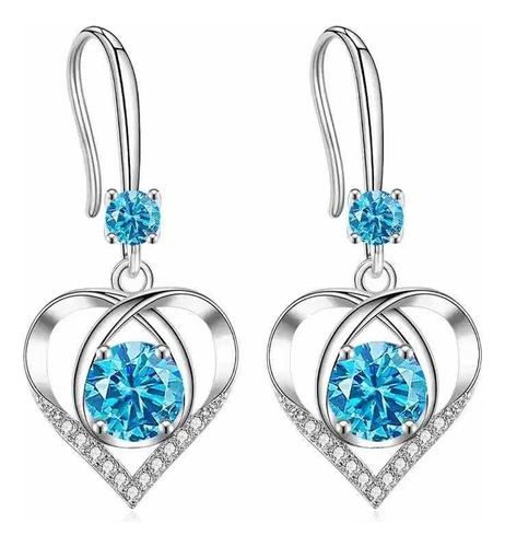 Aros Corazón Circones De Plata Esterlina