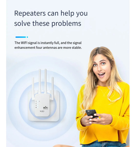 Para Repetidor Wifi De 300 Mbps Extensor De Señal Wifi