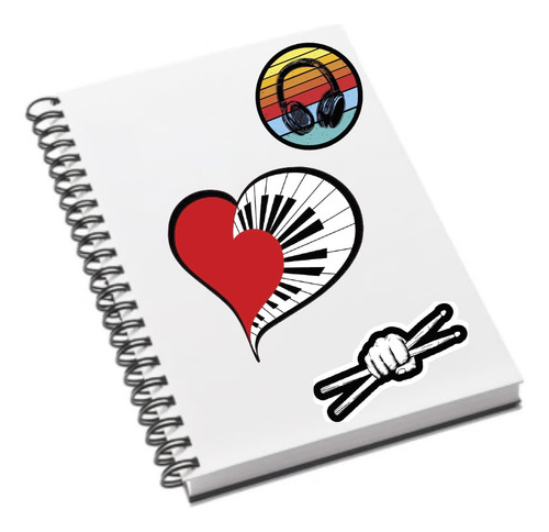 Calcos Stickers Termos Logos Y Frases, Retro, Los 80, Musica