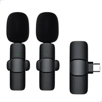 Comprar Microfone Lapela Duplo Sem Fio 2 Em 1 Plug And Play iPhone Cor Android (tipo C)