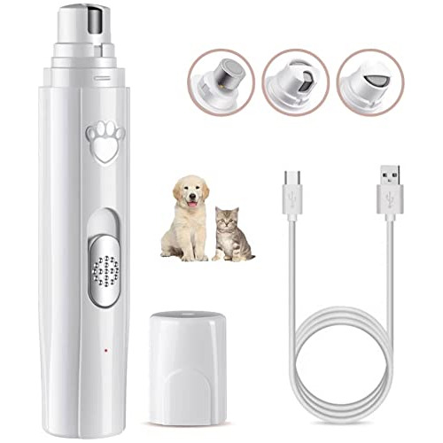 Dog Nail Grinder, 2-speed Rechargeable Pet Nail Trimmer...