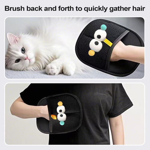 Guante Removedor De Pelo Para Gatos, Bidireccional, Reutiliz