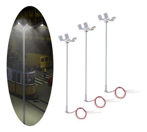 Lámpara Led Modelo Tren De 3/set 1/87 Ho Scale 3v Para Jardi
