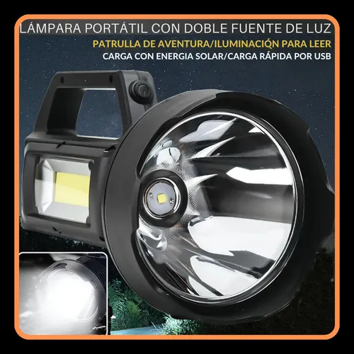 Linternas Led Recargables Potentes Usb Solar Táctica