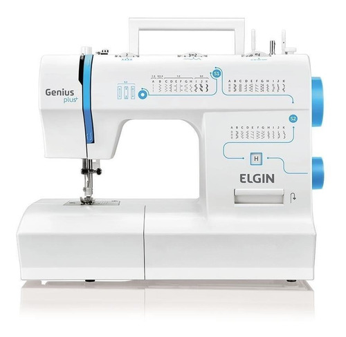 Imagem 1 de 2 de Máquina de costura reta Elgin Genius Plus+ JX-4035 portátil branca 220V