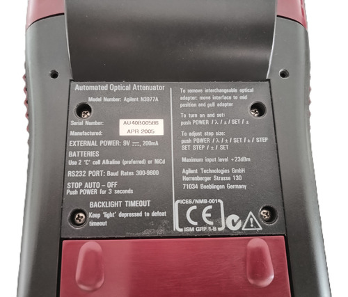 Atenuador Variable Sc 1310 Y 1550 Agilent No Exfo Jdsu Viavi (Usado)