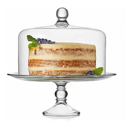 Libbey Selene Glass Cake Stand With D5c8r