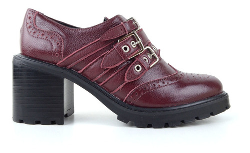 Sapato Feminino Paro Brasil Confort Burgundy 10058.3472