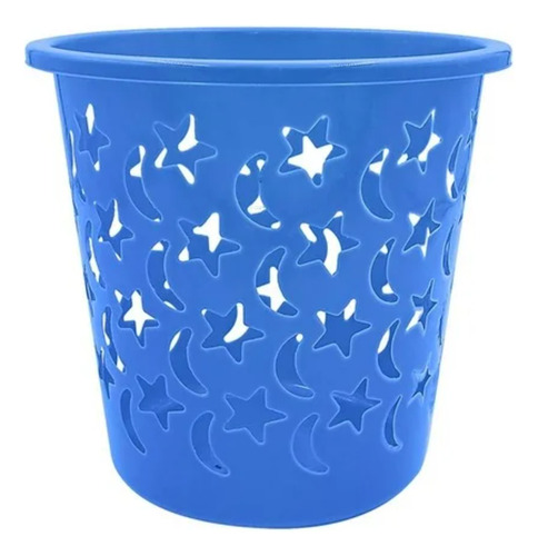 Bote De Basura Chico Diseño Stars 3 Colores 2 Piezas Azul Marino