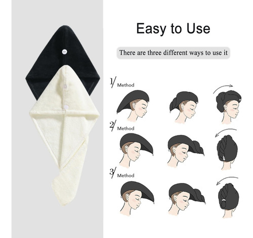 , Toalla De Pelo De Microfibra Para Cabello Rizado, Largo