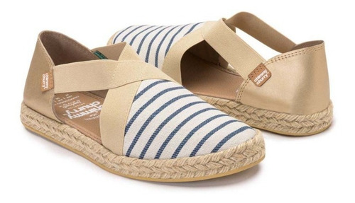 Imagen 2 de 10 de Sandalia Cerrada Fit Cuña Rayado Marine Chimmy Churry