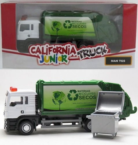 Caminhão De Lixo Man Tgs - 1/64 California Junior Truck