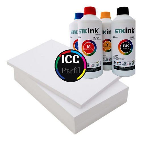 100 Papel Sublimatico Tinta Sublimatica L3110 L3150 4x 250ml