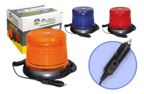 Luz De Emergencia 3 Flash Ajustable 24v Roja Azul O Naranja