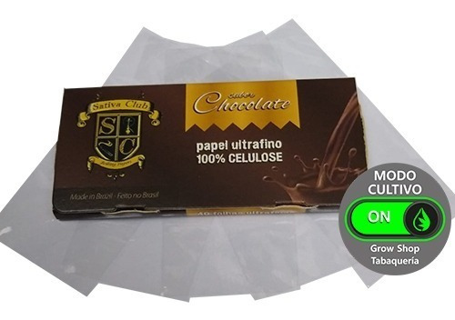 Sedas Celulosa Sativa Club Sabor Chocolate Papel Para Armar