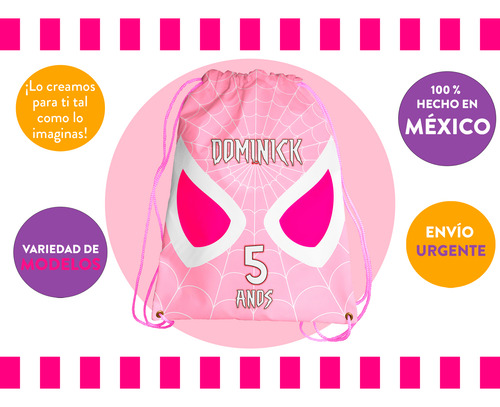 Morralito Bolo Fiesta Recuerdo Spider-man Personalizado 55u