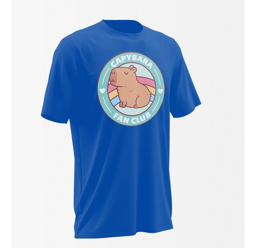 Playera Capibara Fan Manga Corta Estampado Suave