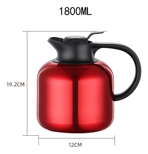 Jarra Térmica De Café De Acero Inoxidable, Botella De Rojo