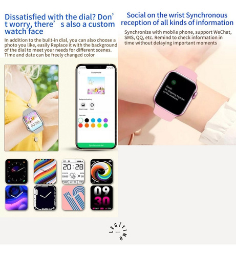 Imagen 8 de 10 de Smartwatch T900 Pro Max Rosa Original Versión 2022
