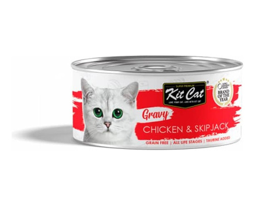 Alimento Húmedo Kit Cat Gravy Chicken&whitebait (70)